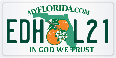 FL license plate EDHL21