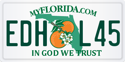 FL license plate EDHL45
