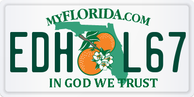FL license plate EDHL67