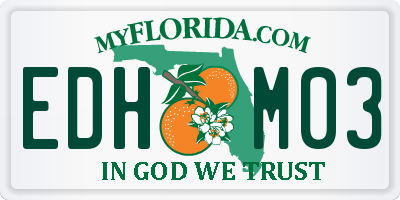 FL license plate EDHM03