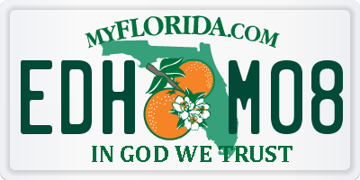 FL license plate EDHM08