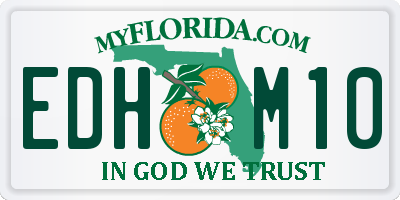 FL license plate EDHM10