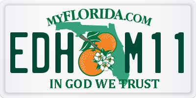 FL license plate EDHM11