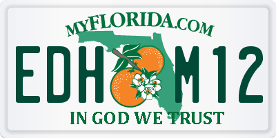 FL license plate EDHM12