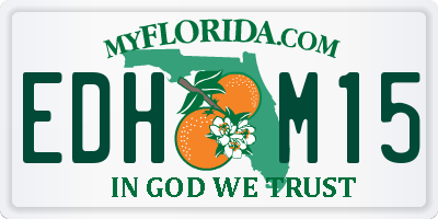 FL license plate EDHM15