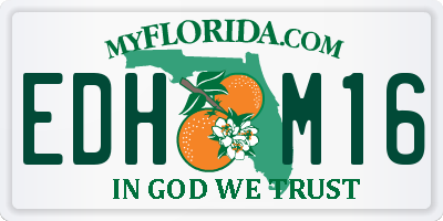 FL license plate EDHM16