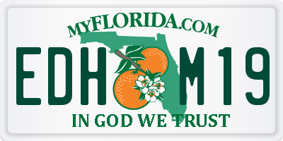 FL license plate EDHM19