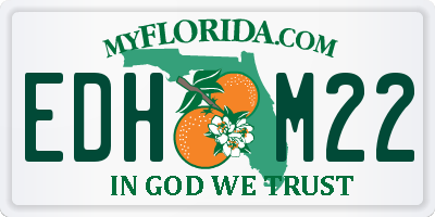 FL license plate EDHM22