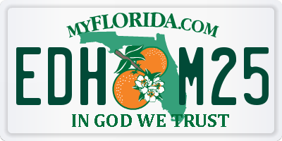 FL license plate EDHM25