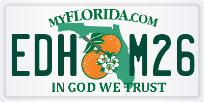 FL license plate EDHM26