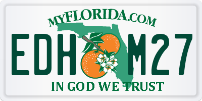 FL license plate EDHM27