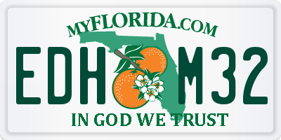 FL license plate EDHM32