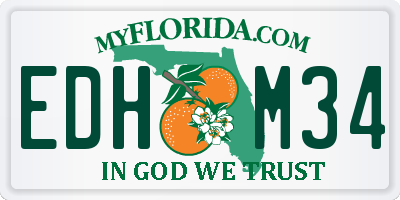 FL license plate EDHM34