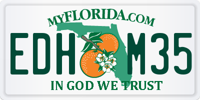 FL license plate EDHM35