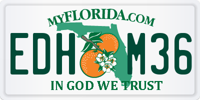 FL license plate EDHM36