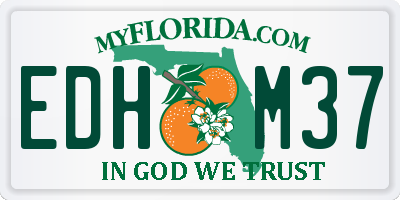 FL license plate EDHM37