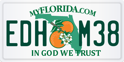 FL license plate EDHM38
