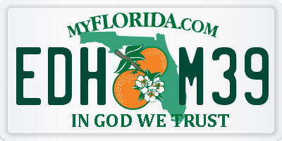 FL license plate EDHM39