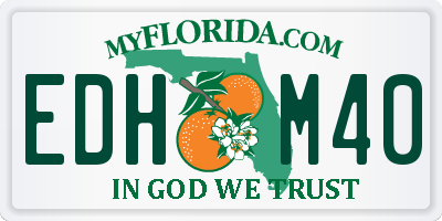 FL license plate EDHM40
