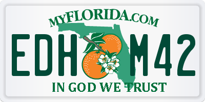 FL license plate EDHM42