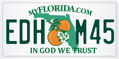 FL license plate EDHM45