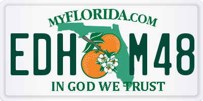 FL license plate EDHM48