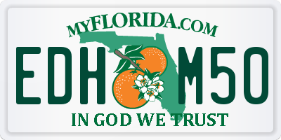 FL license plate EDHM50