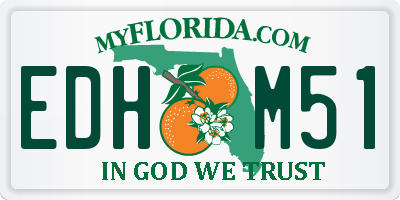 FL license plate EDHM51