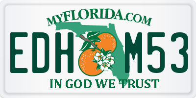 FL license plate EDHM53