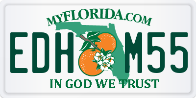 FL license plate EDHM55