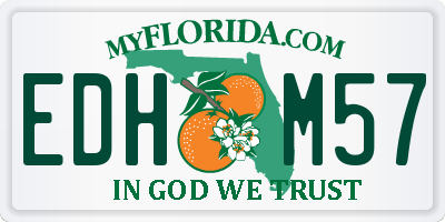 FL license plate EDHM57
