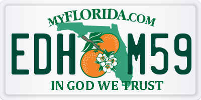FL license plate EDHM59