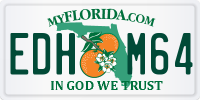 FL license plate EDHM64