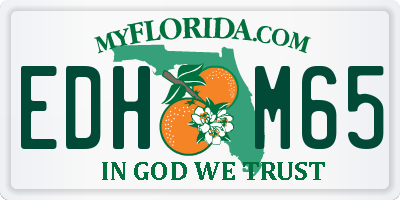 FL license plate EDHM65
