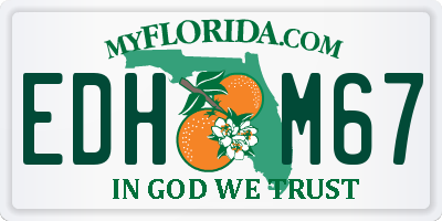 FL license plate EDHM67