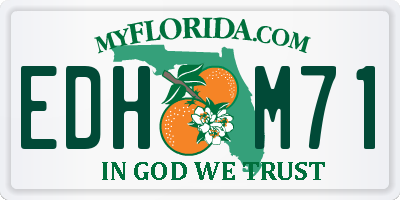 FL license plate EDHM71