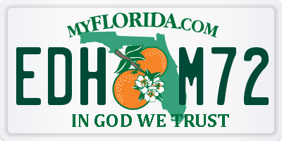 FL license plate EDHM72