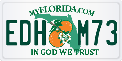 FL license plate EDHM73