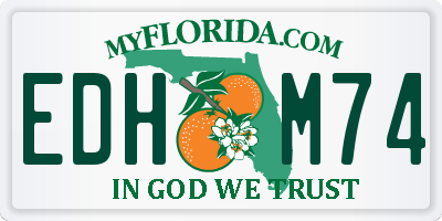 FL license plate EDHM74
