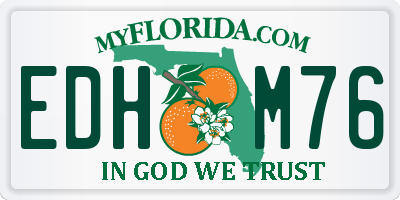 FL license plate EDHM76
