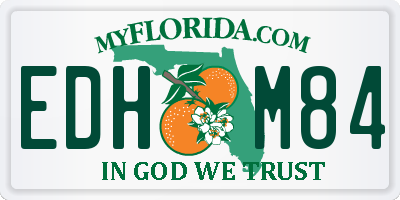 FL license plate EDHM84