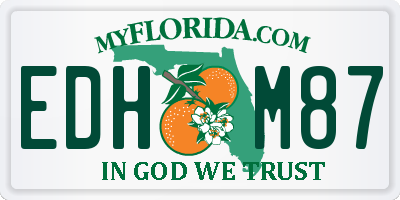 FL license plate EDHM87
