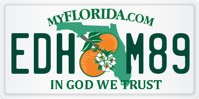 FL license plate EDHM89