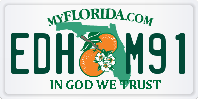 FL license plate EDHM91