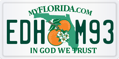 FL license plate EDHM93