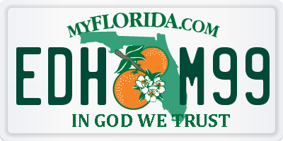 FL license plate EDHM99