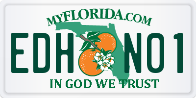 FL license plate EDHN01