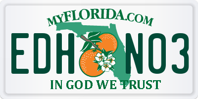 FL license plate EDHN03
