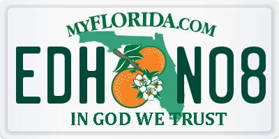 FL license plate EDHN08