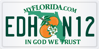 FL license plate EDHN12